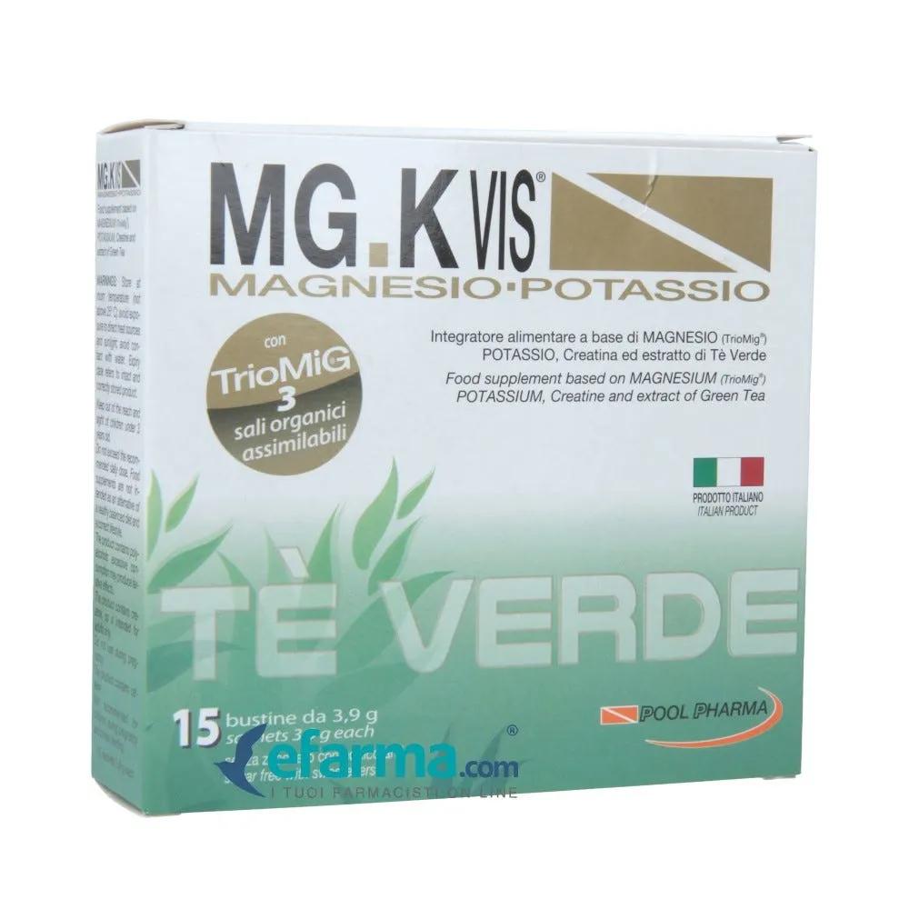 MG.K Vis Magnesio Potassio Tè Verde Integratore Sali Minerali 15 Bustine