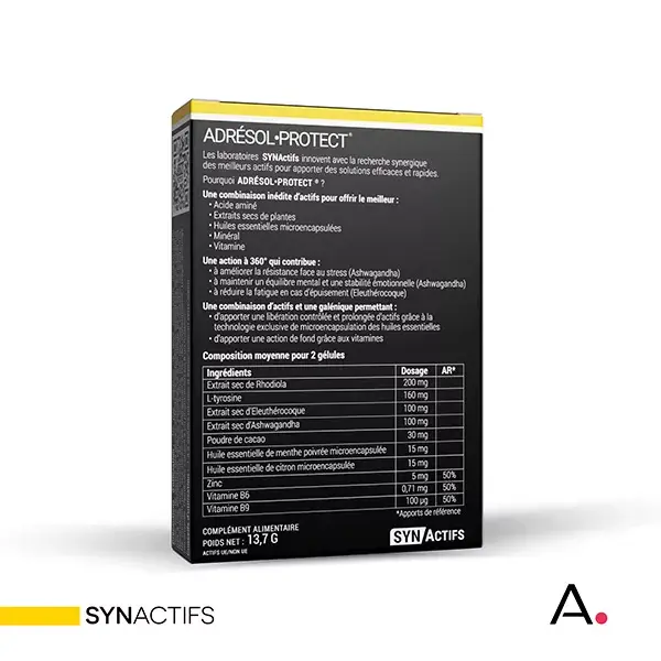 Aragan - Synactives - AdresolProtect® - Overwork - Zinc, Rhodiola - 30 capsules