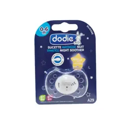 Dodie Sucette Anatomique Nuit +0m Chut Bleu