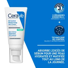 CeraVe Gel-Crème Hydratant Oil Control pour les peaux mixtes à grasses 52ml