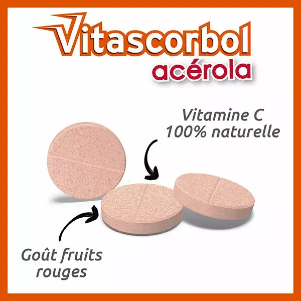 Vitascorbol Acérola 1000 Lot de 2 x 30 comprimés