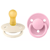 Bibs Sucettes De Lux Ivoire/Rose Bébé 0-6m 2 unités