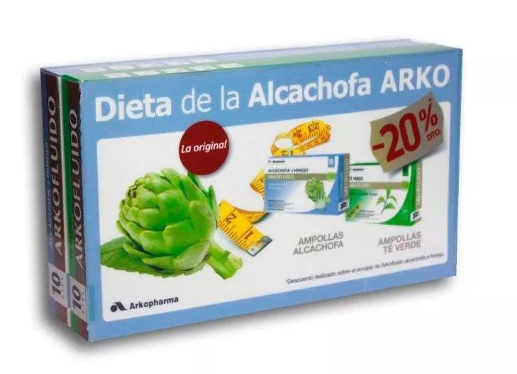 Arkopharma Ampollas Alcachofa 10 uds+Ampollas Té Verde 10 uds