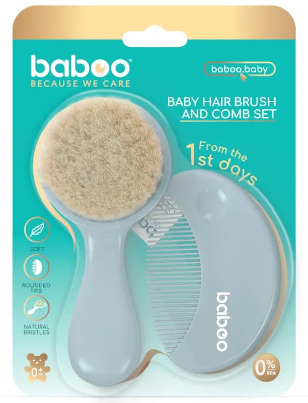 Baboo Brush and Comb Set Blue Haze +0m