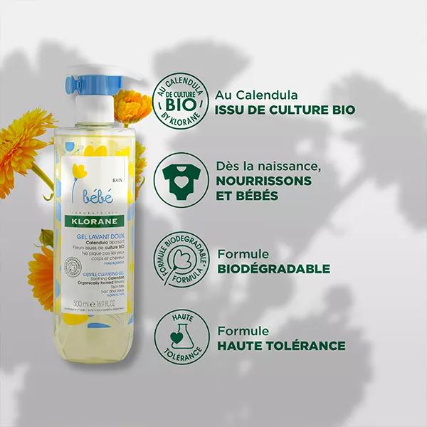 Klorane Bebé Gel Limpiador Suave 500ml