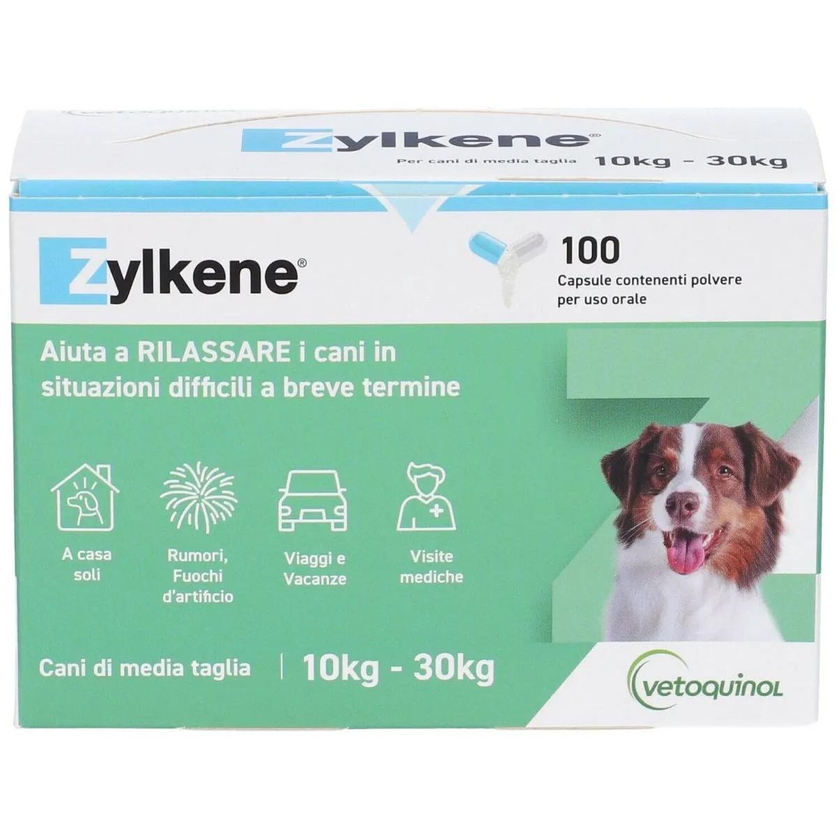 Zylkene Mangime Complementare Per Cani Taglia Media 10-30 Kg 100 Capsule