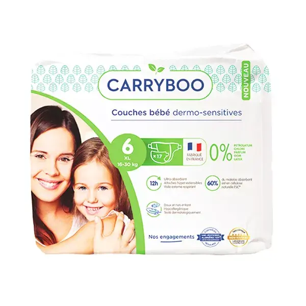 Carryboo Pañales Single Pack XL T6 (16-30kg) 17 Pañales