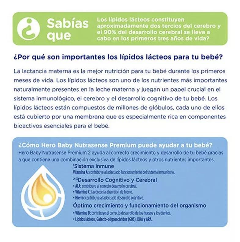 Hero Baby Nutrasense Premium Leche de Continuación 2 hasta 12m 800 gr