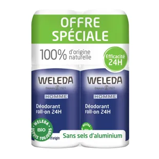 Weleda Deodorante Uomo 24h Roll-on Lotto di 2 x 50ml