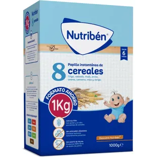 Nutribén Papilla 8 Cereales +6m 1000 gr Formato Ahorro