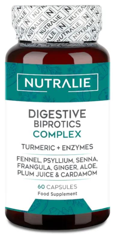 Nutralie Complexe Digestif Probiotique Curcuma + Enzymes Digestives 60 Gélules