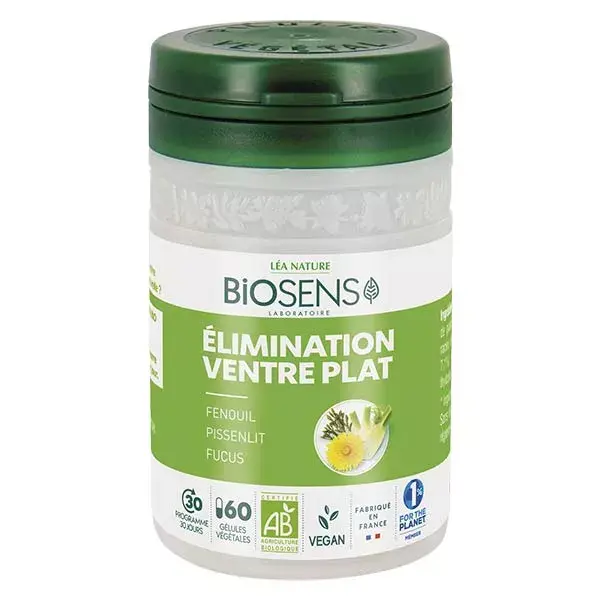 Biosens Elimination Ventre Plat Bio 60 gélules végétales