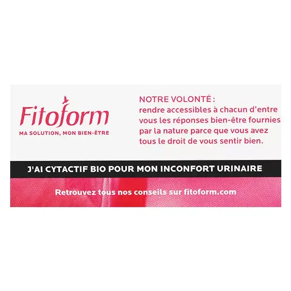 Fitoform Organic Cytactif Urinary Comfort Capsules x 30 