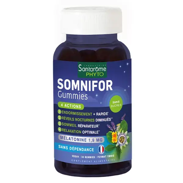 Santarome Bio Somnifor - Mélatonine 1,9 mg - 30 gummies