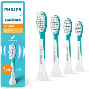 Philips Sonicare HX6044/90 For Kids Replacement Brush Heads White/Blue +7 Years 4 pcs