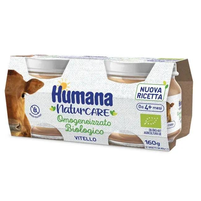 Humana Omogeneizzato Biologico Con Carne di Vitello Bio 2x80 g