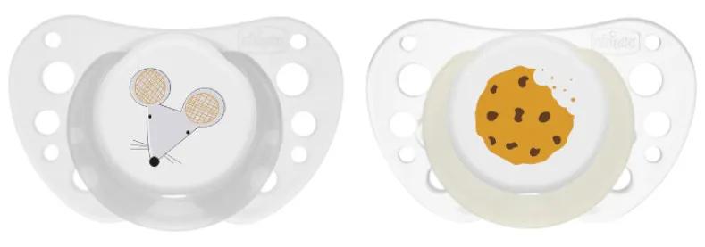 Chicco Air Sil Pacifier Neutral Luminous 16-36m 2 units