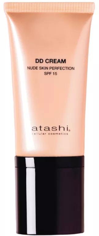 Atashi Corretor Anti-rugas Profundas DD Cream Nude Skin Perfection SPF15+ Tom Medio 50ml