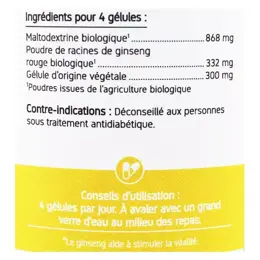 Nat & Form Écoresponsable Ginseng Rouge Bio 200 gélules