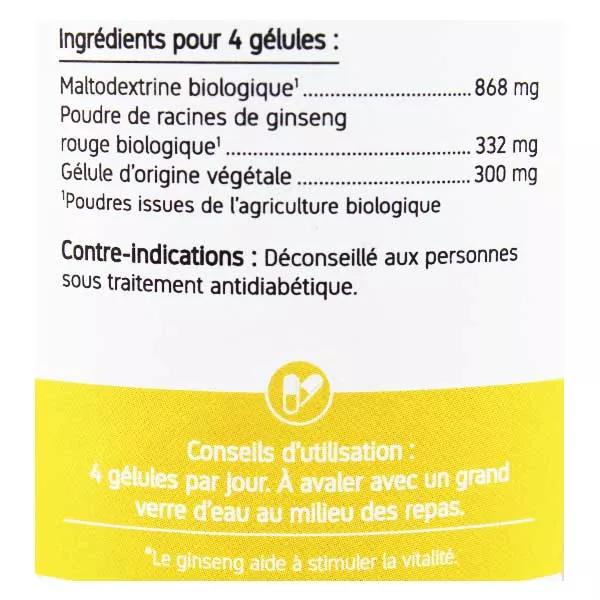 NAT y forma Eco responsable rojo de Ginseng Bio 200 cápsulas