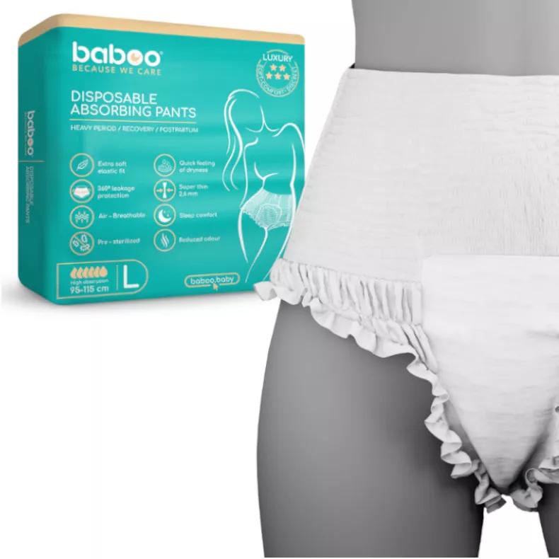 Baboo Pantalon Absorbant Jetable Taille L 5 unités