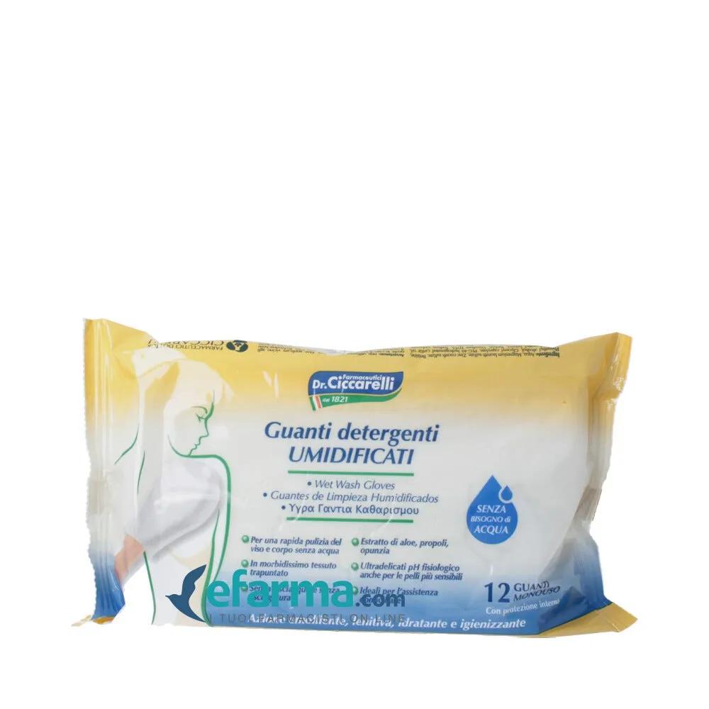 Dr. Ciccarelli Guanti Detergenti Umidificati 12 Guanti Monouso