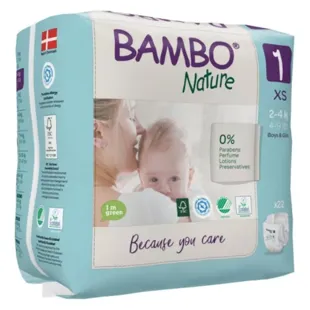 Bambo Nature Pannolino Taglia 1 2-4kg 22 unità