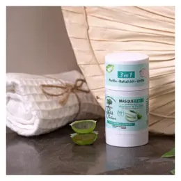 Le Petit Olivier Masque Visage Stick 3 en 1 - Aloe Vera & Thé Vert -  50g