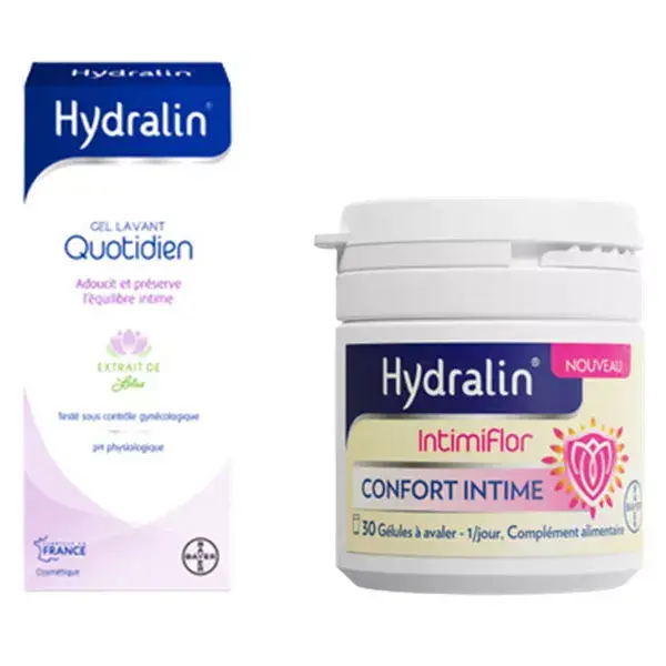 Lot Hydralin Intimiflor et Hydralin Quotidien flacon de 200 ml