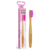 Brosse à dents pour enfants en bambou rose Nordics