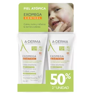 A-Derma Exomega Control Crème Emolliente Anti-Rayures 2x50 ml