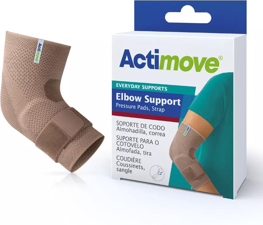 Actimove Elastic elbow support with pad and band, Beige, Size M