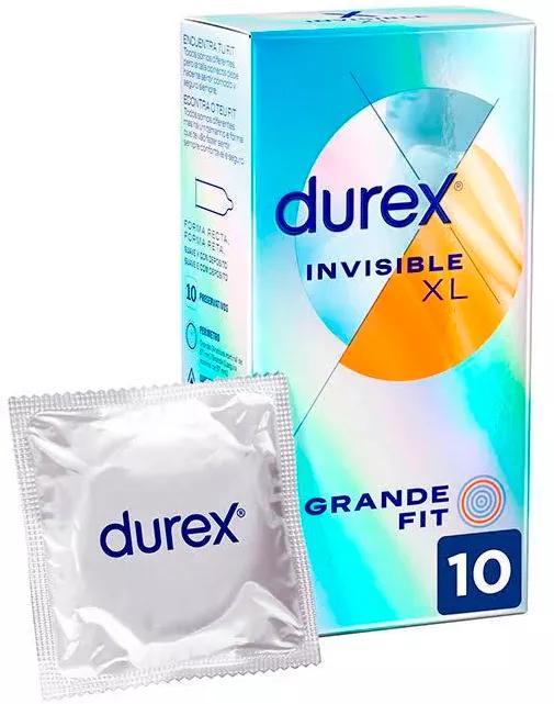 Durex onzichtbare condooms XL 10 stuks