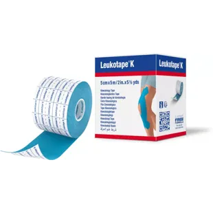 Leukotape K, Azul Claro, 5 cm x 5 cm