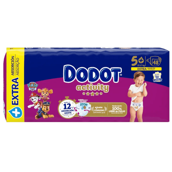 Diapers Dodot Activity T5 + 12-17 Kg 48Uds