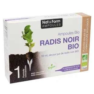 Nat & Form Fialette Bio Ravanello Nero Integratore Alimentare 20 x 10ml