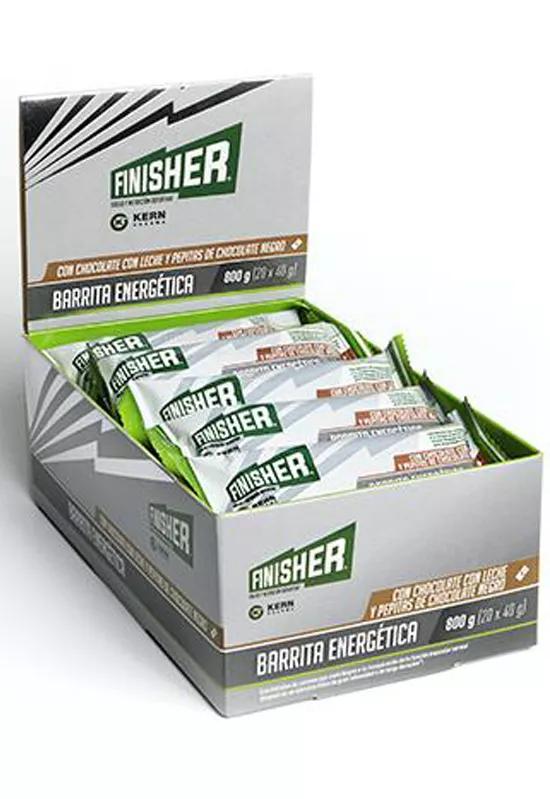 Kern Pharma Finisher Barre Énergétique Chocolat avec Pépites 20 Unités de 40 gr