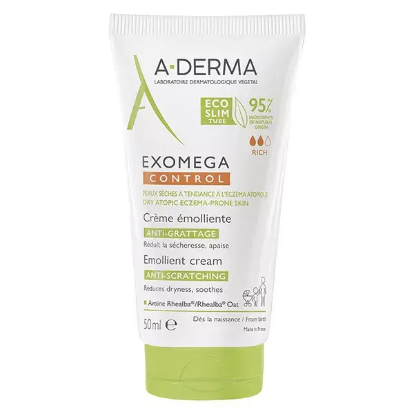 A-Derma Exomega Control Crème Émolliente Anti-Grattage 50ml