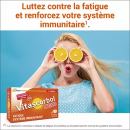 Vitascorbol C1000 Fatigue et Système Immunitaire Goût Orange 20 comprimés à croquer