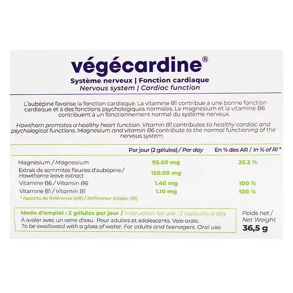 Vegecardine 60 capsules