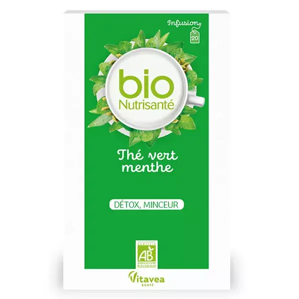 Nutrisanté Infusion Bio green tea Mint 20 bags