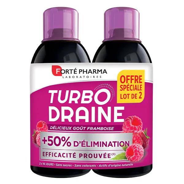 Forté Pharma TurboDraine Minceur Boisson framboise Lot de 2 x 500ml PROMO