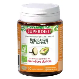 Superdiet Radis Noir Artichaut Bio 80 comprimés