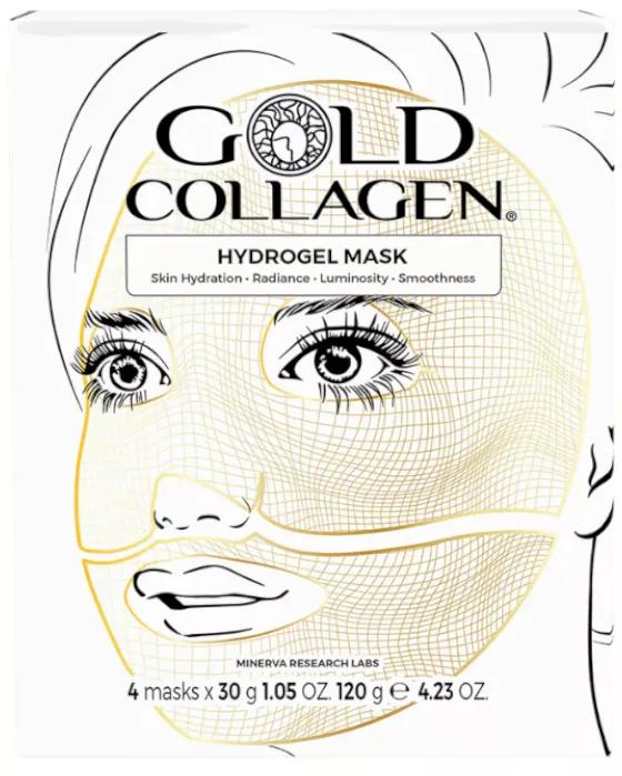 Gold Collagen Máscara Hidrogel 4 uds