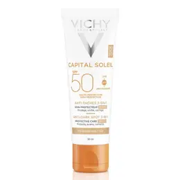 Vichy Capital Soleil Crème Solaire Visage Teintée Anti-Taches 3 en 1 SPF50 50ml