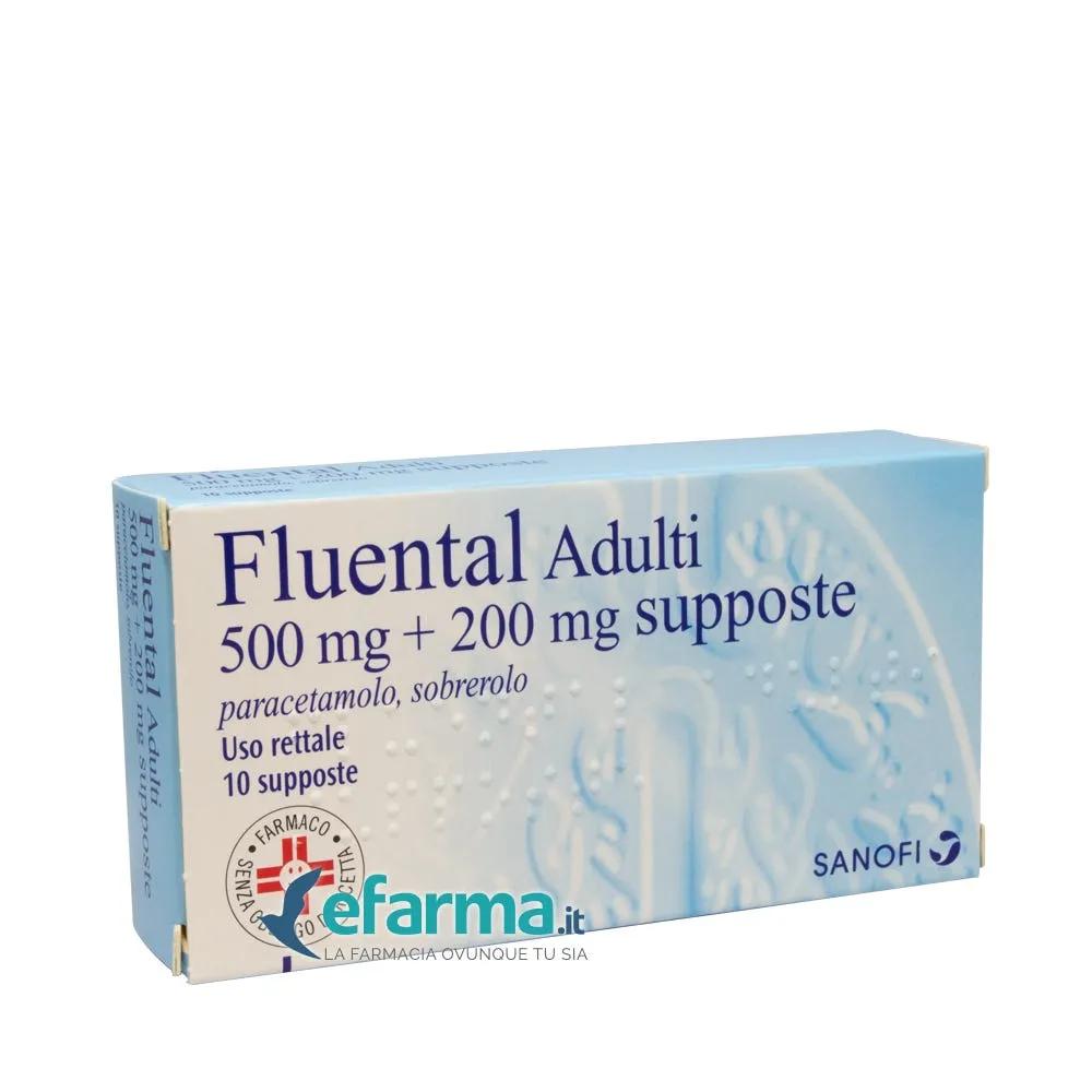 Fluental Adulti 500 mg + 200 mg Paracetamolo 10 Supposte