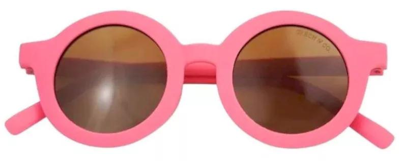 Grech & Co New Round Bubble Gum Lunettes de soleil flexibles polarisées 18 mois-8 ans