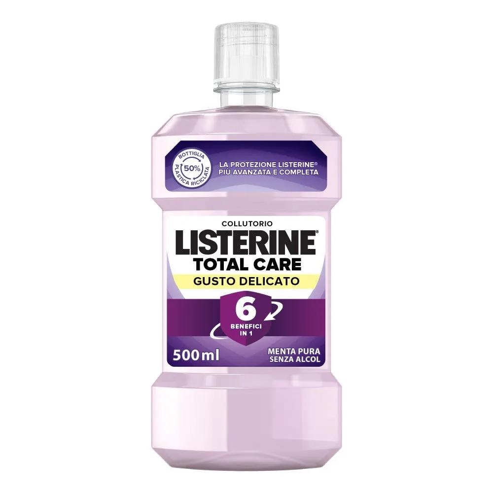 Listerine Total Care Gusto Delicato Collutorio Antiplacca e Antibatterico 500 ml