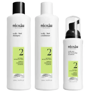 Nioxin 2 Natural Hair Advanced Weakening Shampoo 150 ml + Conditioner 150 ml + Behandeling 40 ml