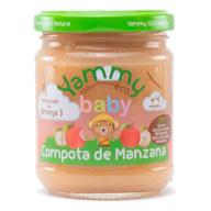 Yammy Tarrito Compota Manzana con Omega 3 100% Ecológico 195 gr